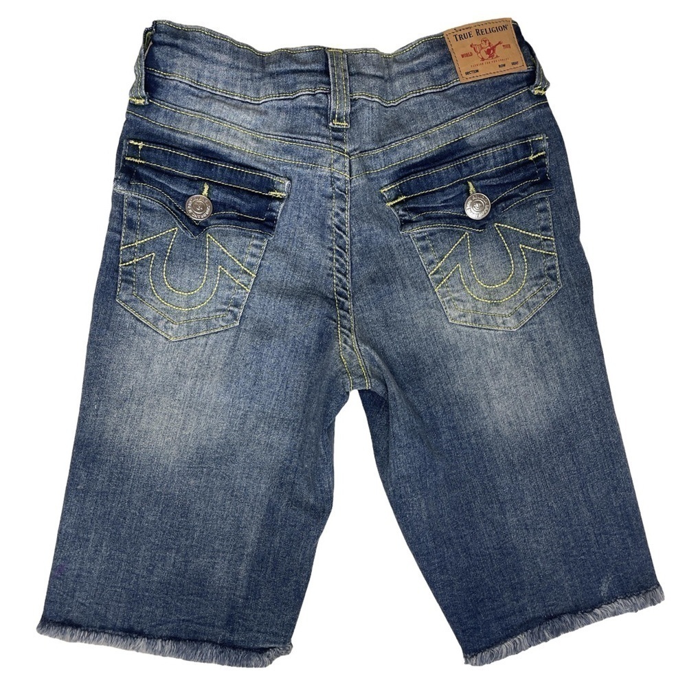 True Religion Geno Relaxed Slim Raw Hem Denim Shorts BOYS 8 - Picture 2 of 9